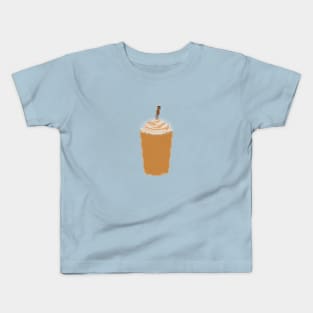 Iced frappe with caramel pixel art Kids T-Shirt